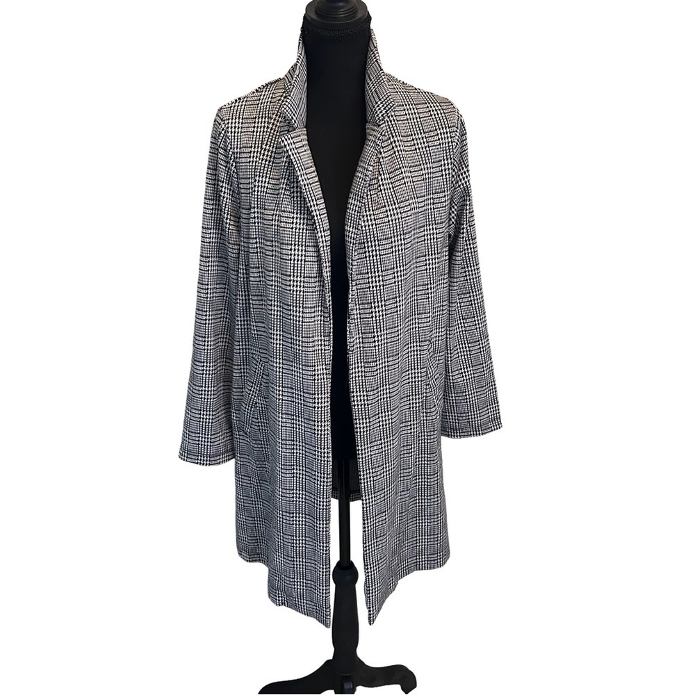 MELLODAY Women’s Monochrome Classic Houndstooth Jacket Size S